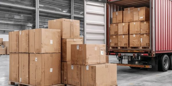 Container with packages